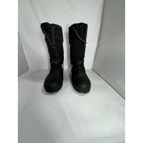 L.L. Bean Kids Size 5 Winter Boots Black & Gray Waterproof Insulated Snow - Picture 9 of 16